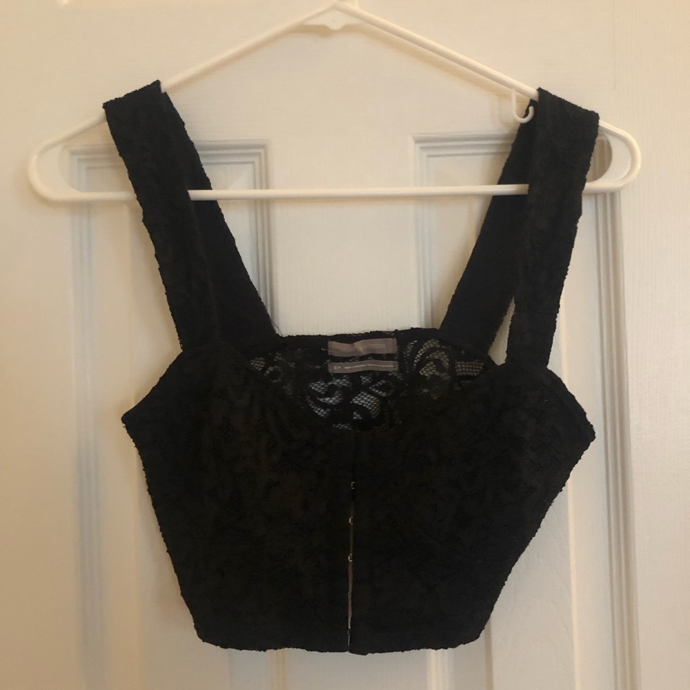 UO Floral Lace Bustier Top
